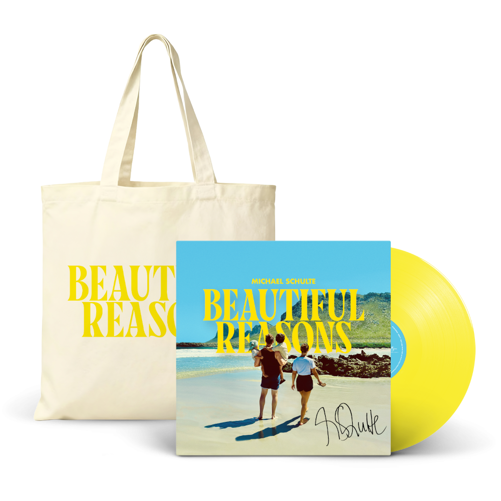 Michael Schulte Beautiful Reasons Handsigned Lemon Transparent Vinyl LP + Bag 430696